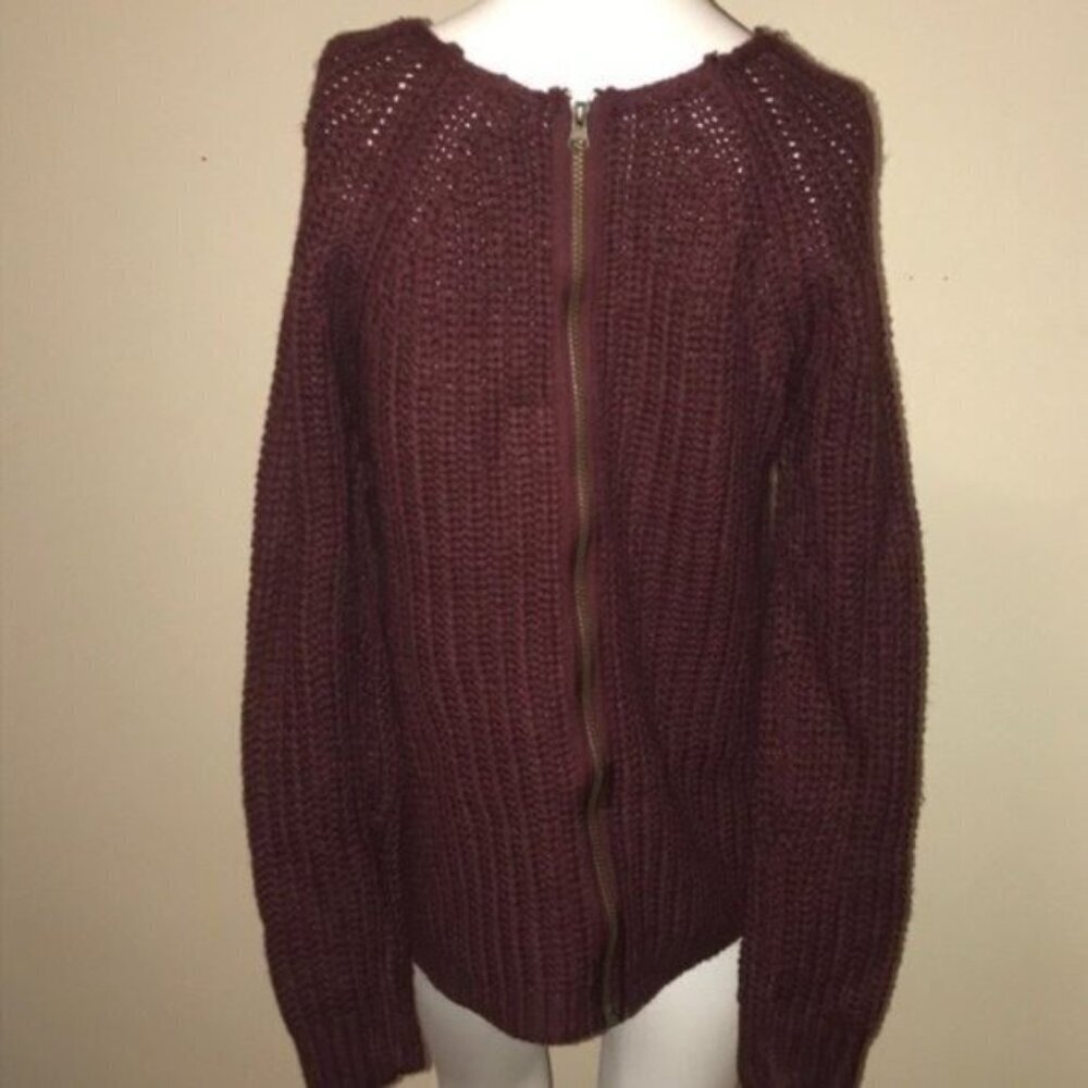 NWT Planet Gold Wine Destructed Pullover - Picture 5 of 5